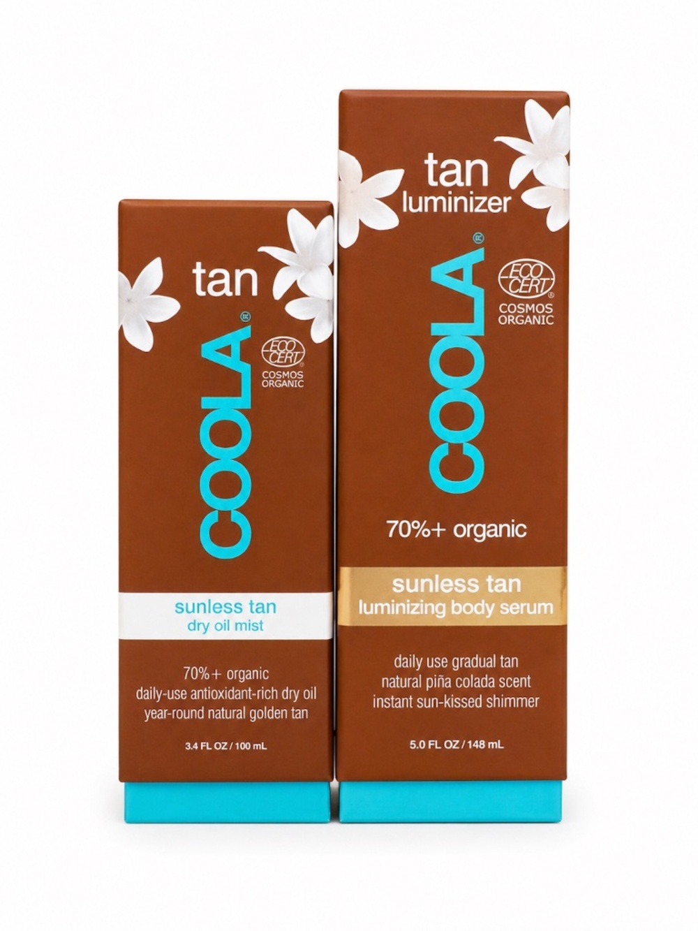 NIB COOLA Sunless Tan Bundle Dry Oil Mist + Luminizing Body Serum